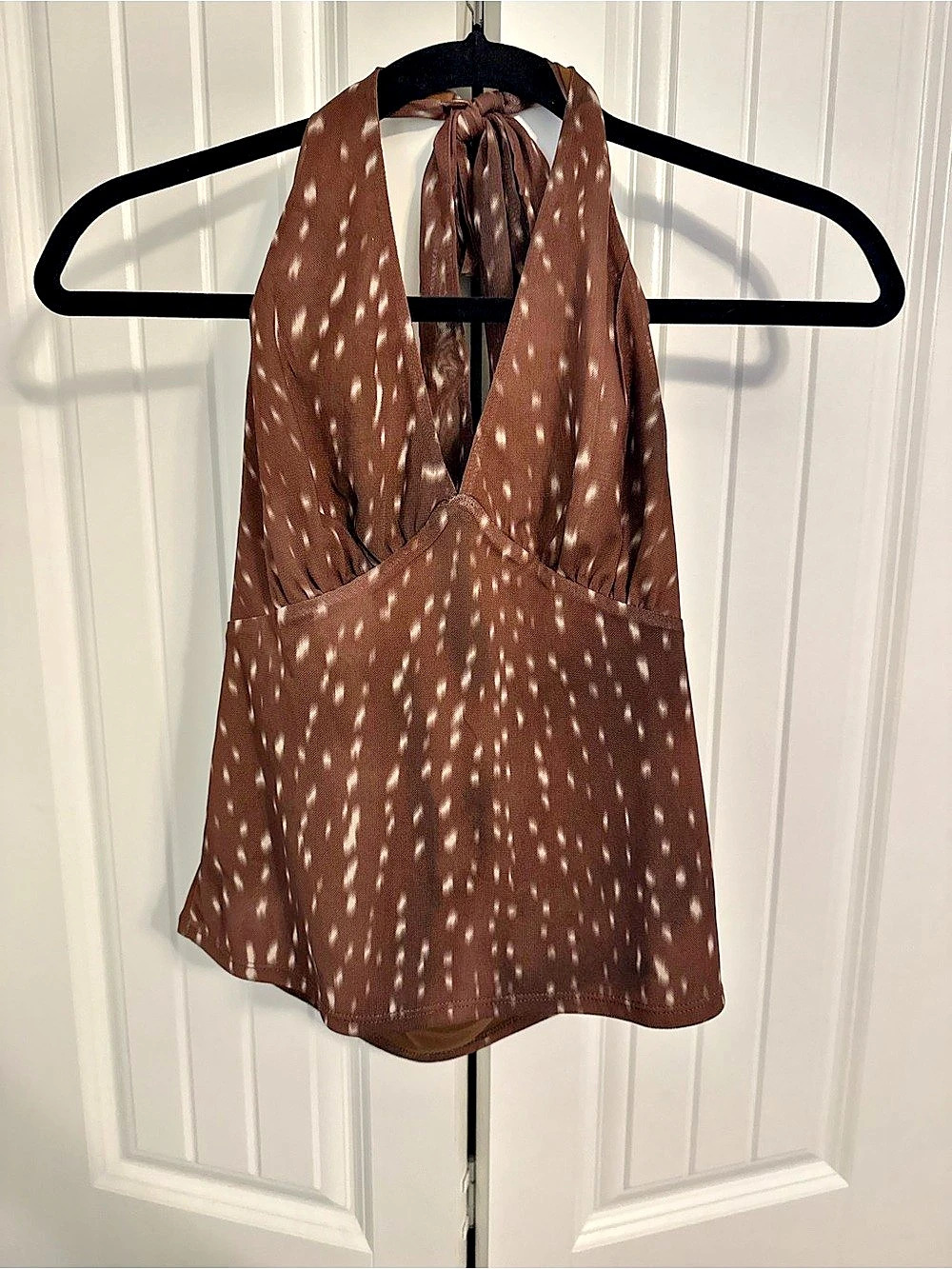 Madden Girl Brown deer pattern Halter Top